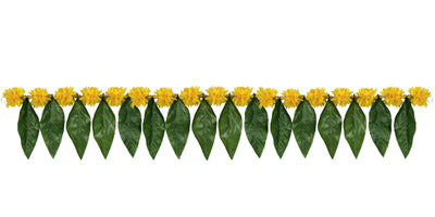 Toran for Main Door Entrance, Handmade Green Mango Leaf Toran, Traditional Bandarwal for Festival, Pooja, Wedding & Home Decor, Artificial Leaf Door Hanging (42 x 7 Inches)