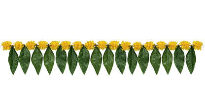 Toran for Main Door Entrance, Handmade Green Mango Leaf Toran, Traditional Bandarwal for Festival, Pooja, Wedding & Home Decor, Artificial Leaf Door Hanging (42 x 7 Inches)