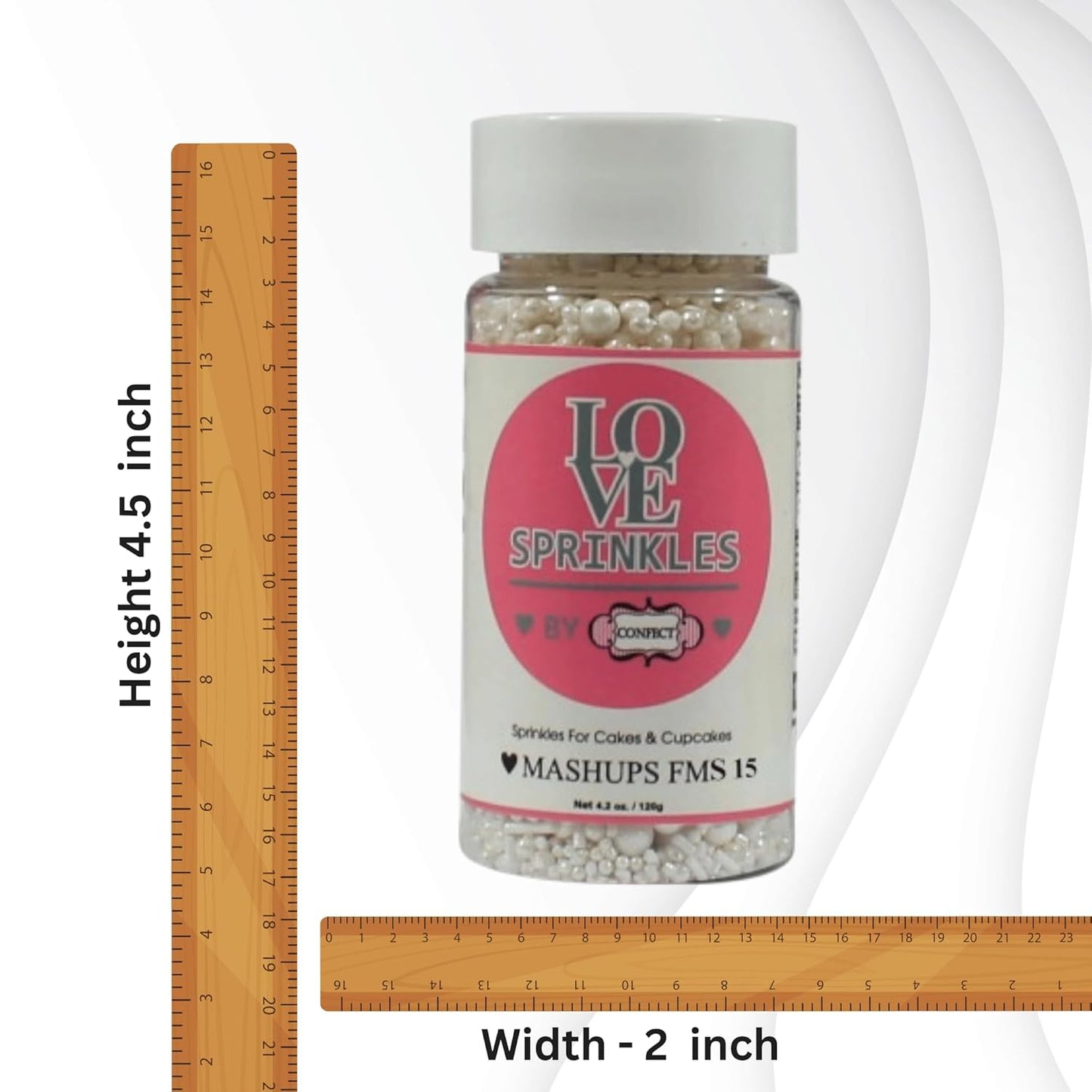 Confect White | Sprinkles Bottle for Decoration Bottle