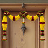 Yellow & Red Hanging Artificial Flower Toran for Main Door Entrance, Reusable Thoran for Pooja Mandir, Living Room & Home Décor, Bandarwal for Festival Decoration (42x25 inch)