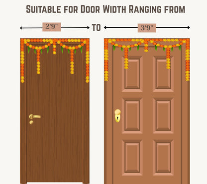 Rajani Pearl Doorset Toran,Hanging for Main Door Entrance, Reusable Thoran for Mandir & Living Room Dcor, Bandarwal for Festival Decoration (12x42 inch)