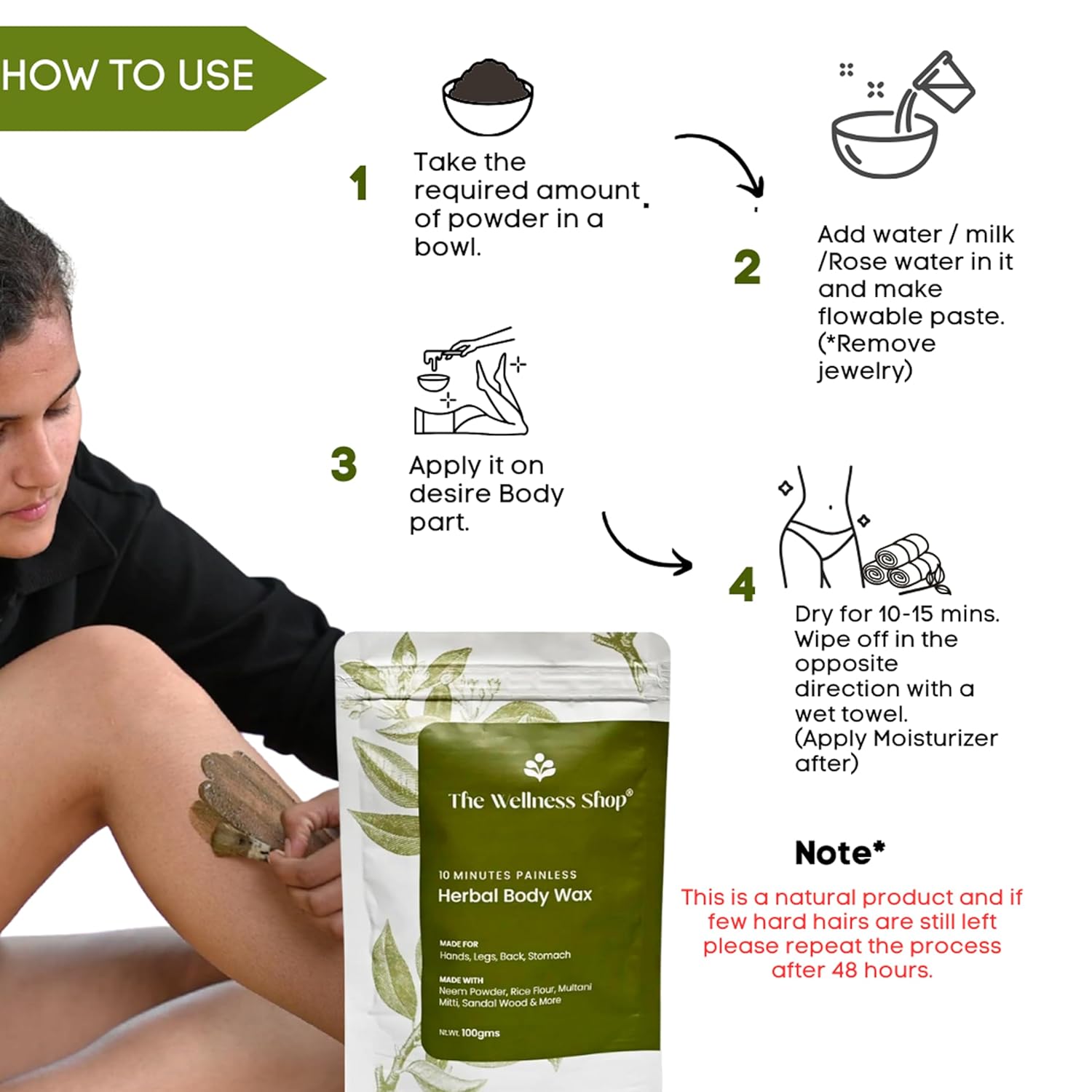 The Wellness Shop Hair Removal Powder - Indyancart