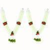 Handcrafted Artificial Flower Garland, 20 Inches Garland for Photo Frame, God Idol, Home Décor, Ugadi, Sankranti, Varalakshmi, Diwali, Navaratri & Wedding (White,Pack of 2)