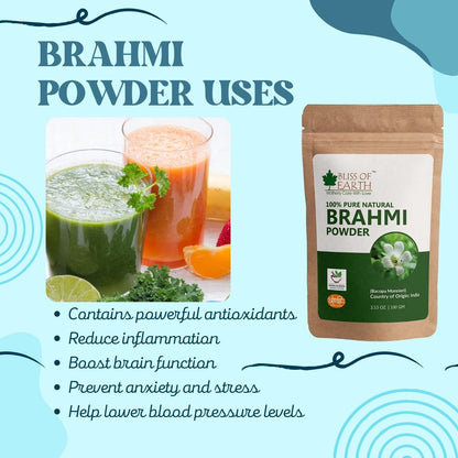 Bliss of Earth 100% Pure Natural Brahmi Powder - Indyancart