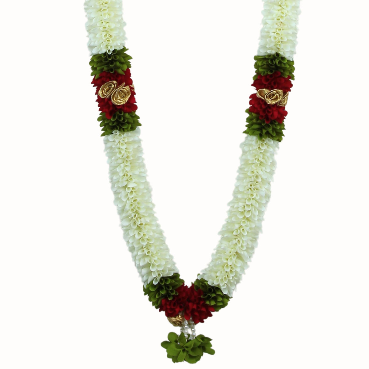 Garland for Photo Frame, 120 Inches Artificial Garland for Photo Frame, Garland for Decoration,God Idol, Festivals, Home Decor, Sankranti, Varalakshmi, Diwali & Wedding (White)
