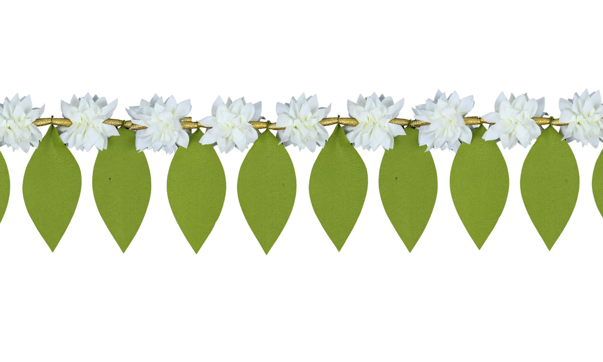 Toran for Main Door Entrance, Handmade Mango Leaf Toran for Home, Traditional Bandarwal for Festival, Pooja, Wedding & Home Decor, Wall Hanging (42 x 7 Inches, Green)