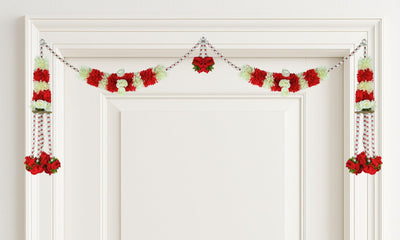 Rajani Pearl Doorset Toran,Hanging for Main Door Entrance, Reusable Thoran for Mandir & Living Room Dcor, Bandarwal for Festival Decoration (12x42 inch)