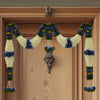 Orange & Green Hanging Artificial Flower Toran for Main Door Entrance, Reusable Thoran for Pooja Mandir, Living Room & Home Décor, Bandarwal for Festival Decoration (42x25 inch)