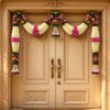 Pink & Cream Hanging Artificial Flower Toran for Main Door Entrance, Reusable Thoran for Pooja Mandir, Living Room & Home Décor, Bandarwal for Festival Decoration (42x25 inch)