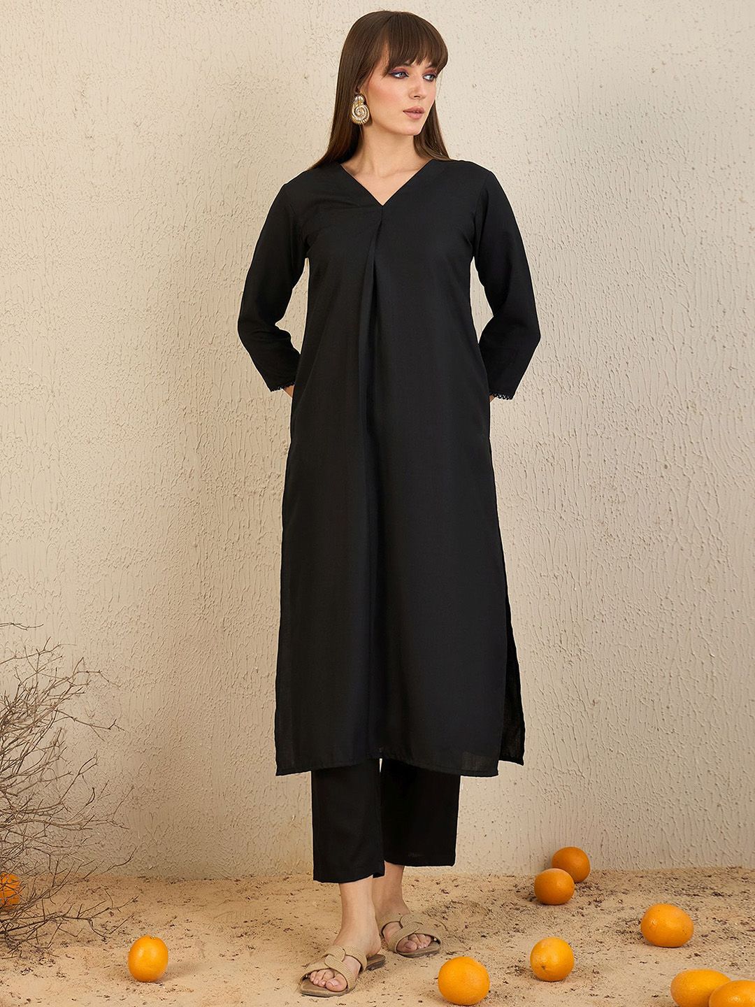 Indyancart IE V-Neck Tunic With Trousers