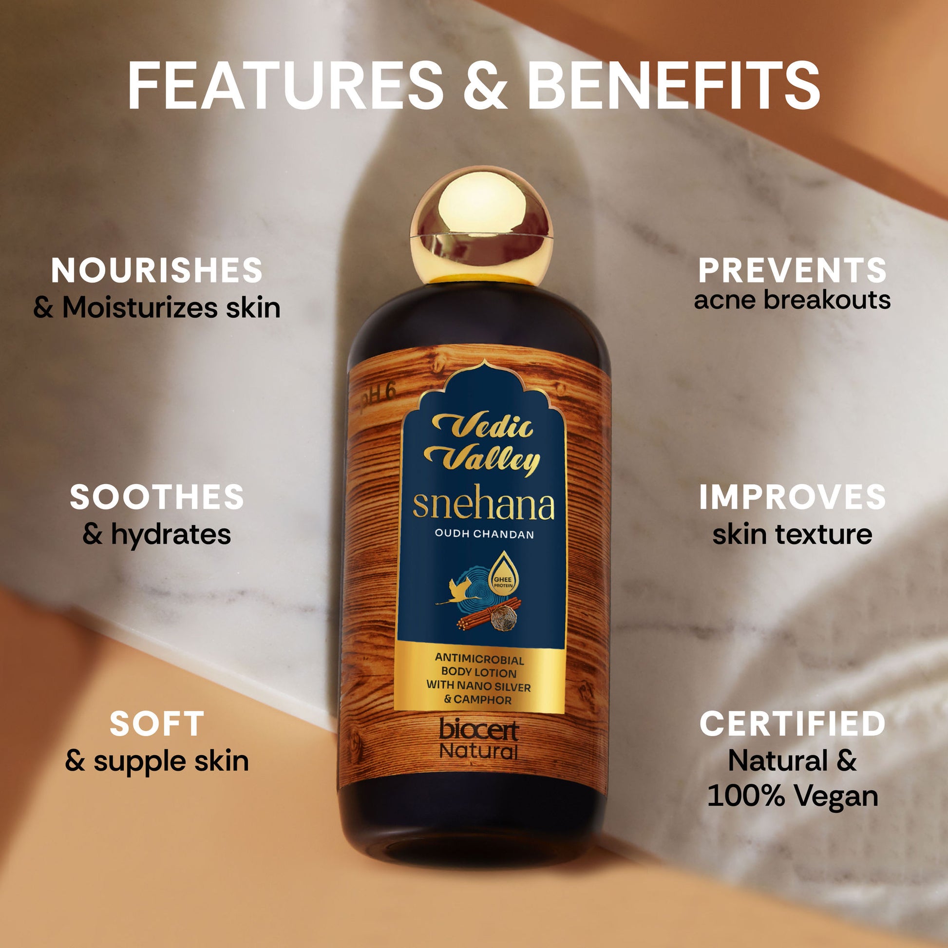 Vedic Valley Snehana Oudh Chandan Body Lotion
