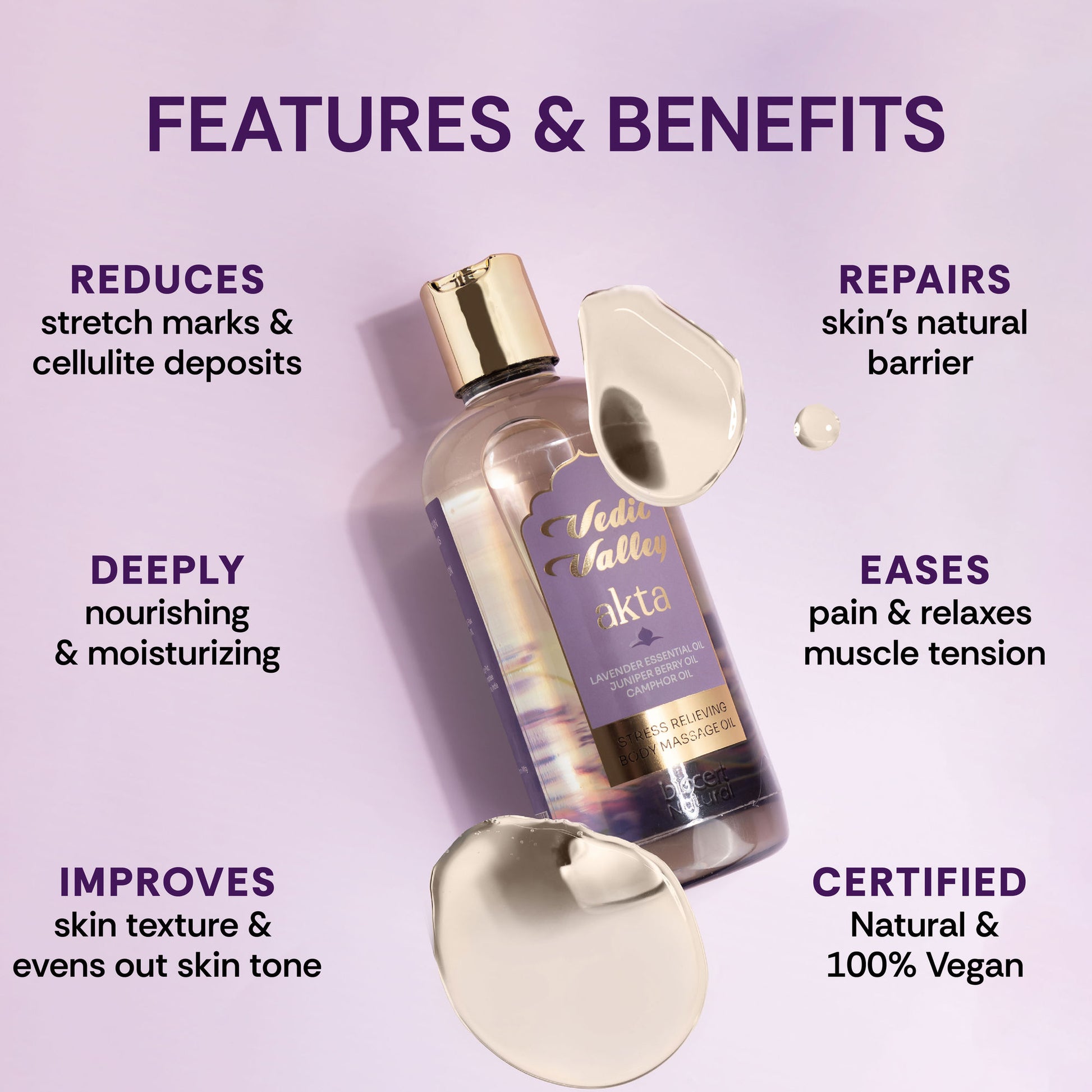 Vedic Valley Akta Stress Relieving Body Massage Oil