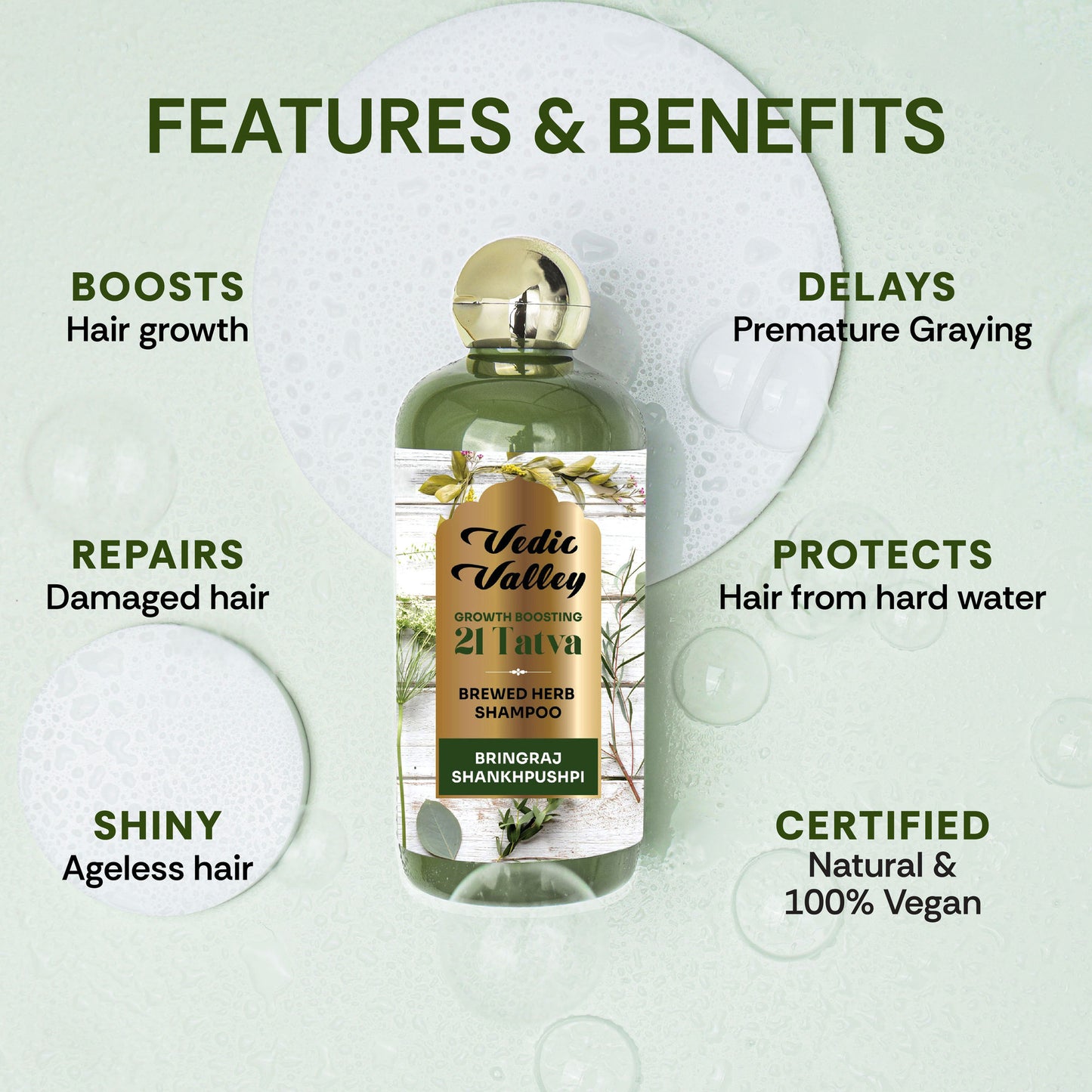 Vedic Valley 21 Tatva Brewed Herb Shampoo