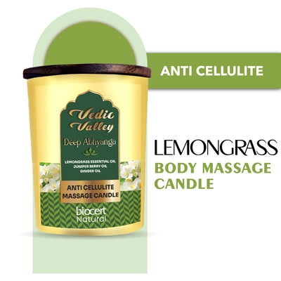 Vedic Valley Lemongrass Anti Cellulite Body Massage Candle