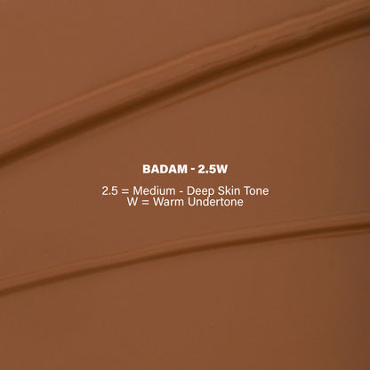 Simply Nam Hydrafit Liquid Concealer in Badam shade, featuring a sleek tube with a wand applicator and product label.
