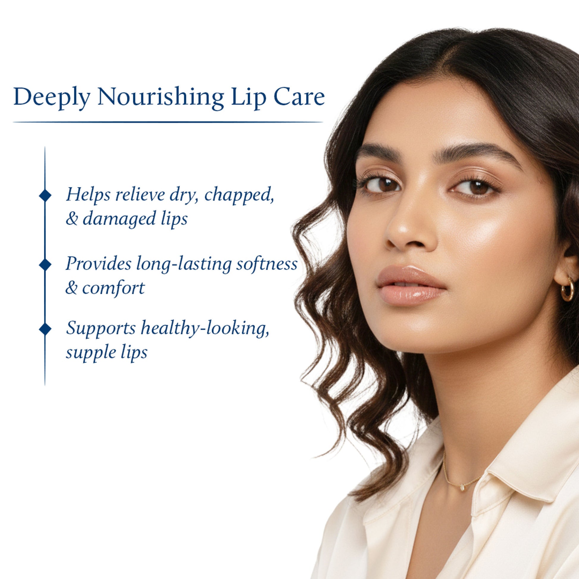 Blue Nectar Chocolate & Vanilla Hydrating Lip Balm with Ghee for Dry Chapped Lips