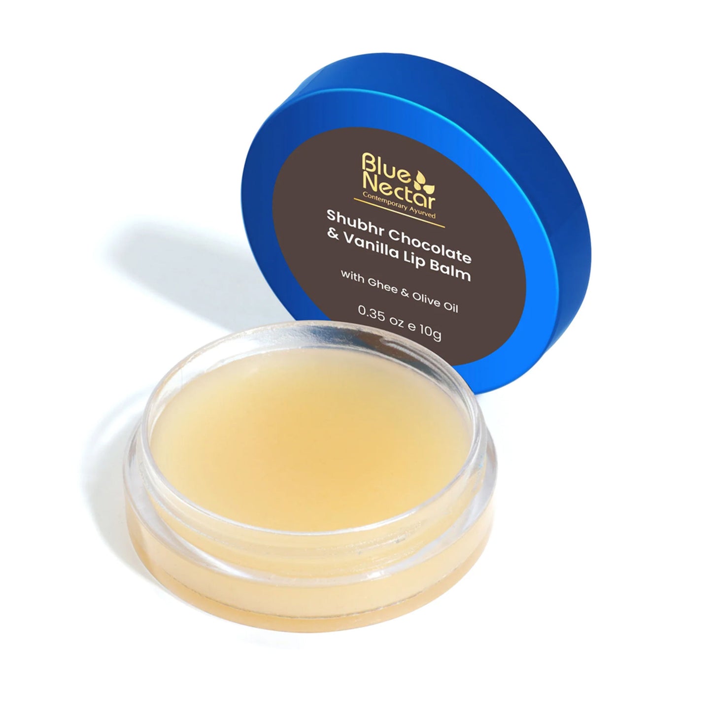 Blue Nectar Chocolate & Vanilla Hydrating Lip Balm with Ghee for Dry Chapped Lips