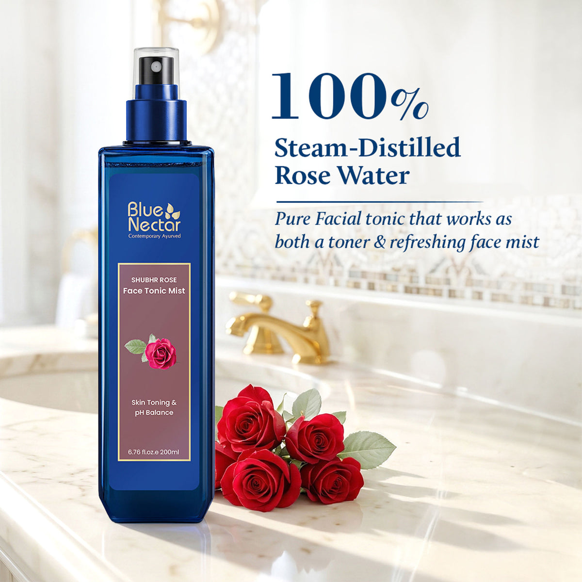 Blue Nectar Shubhr Steam Distilled Rose Toner Water & Face Tonic Mist