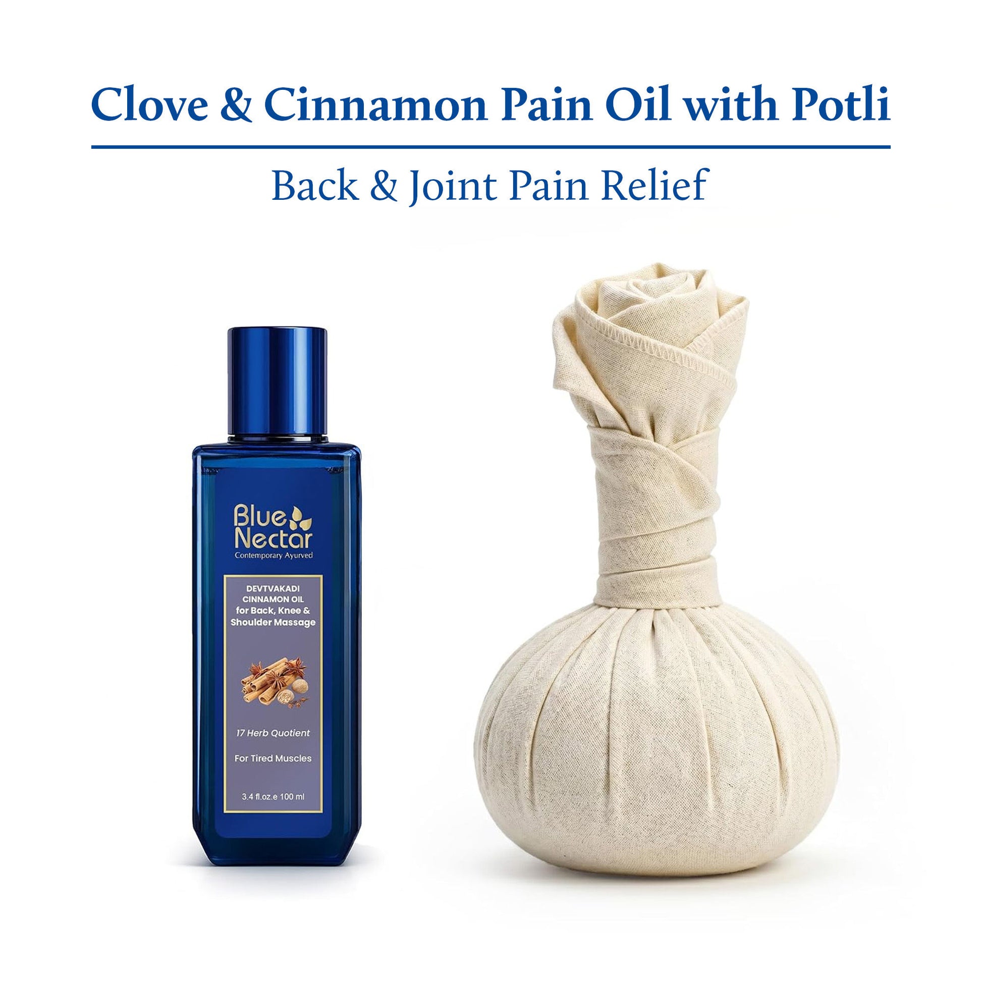Blue Nectar Pain Oil & Compressed Potli Combo