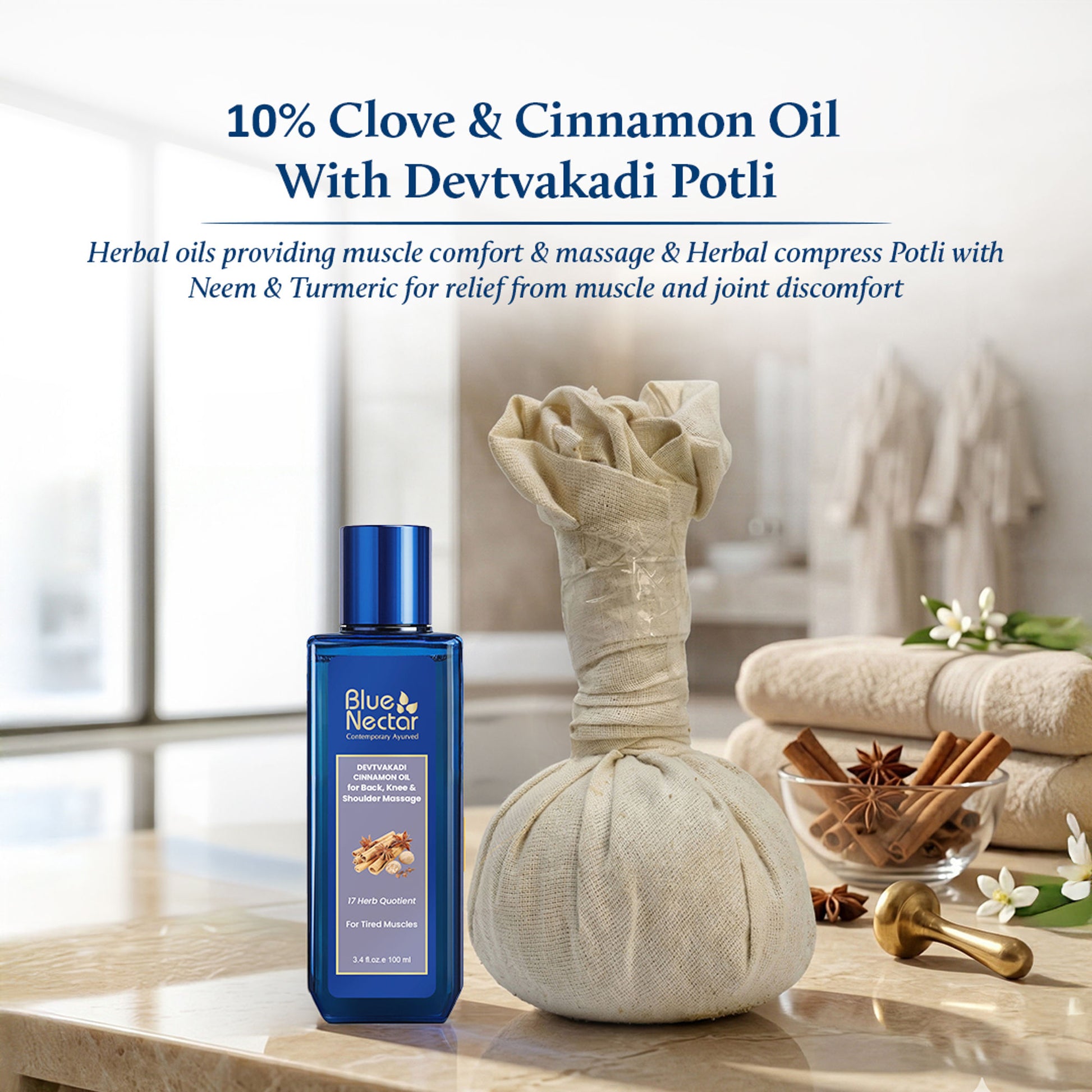 Blue Nectar Pain Oil & Compressed Potli Combo