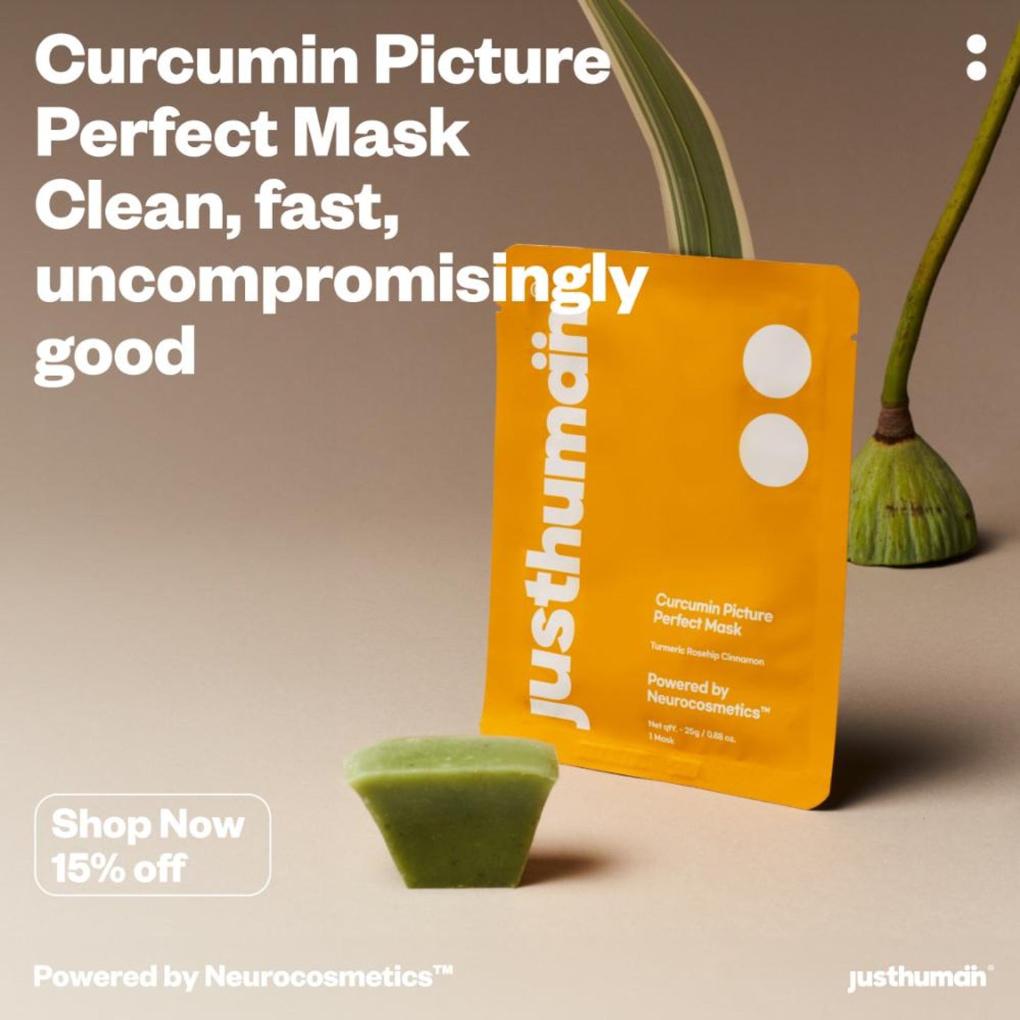 Just Human Curcumin Picture Perfect Face Mask