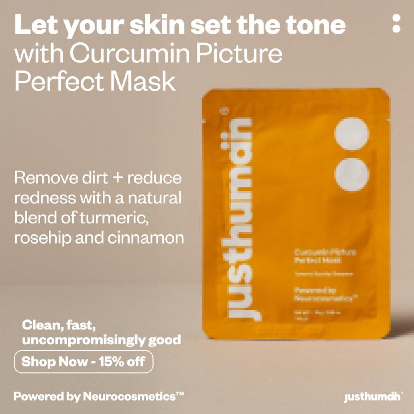 Just Human Curcumin Picture Perfect Face Mask