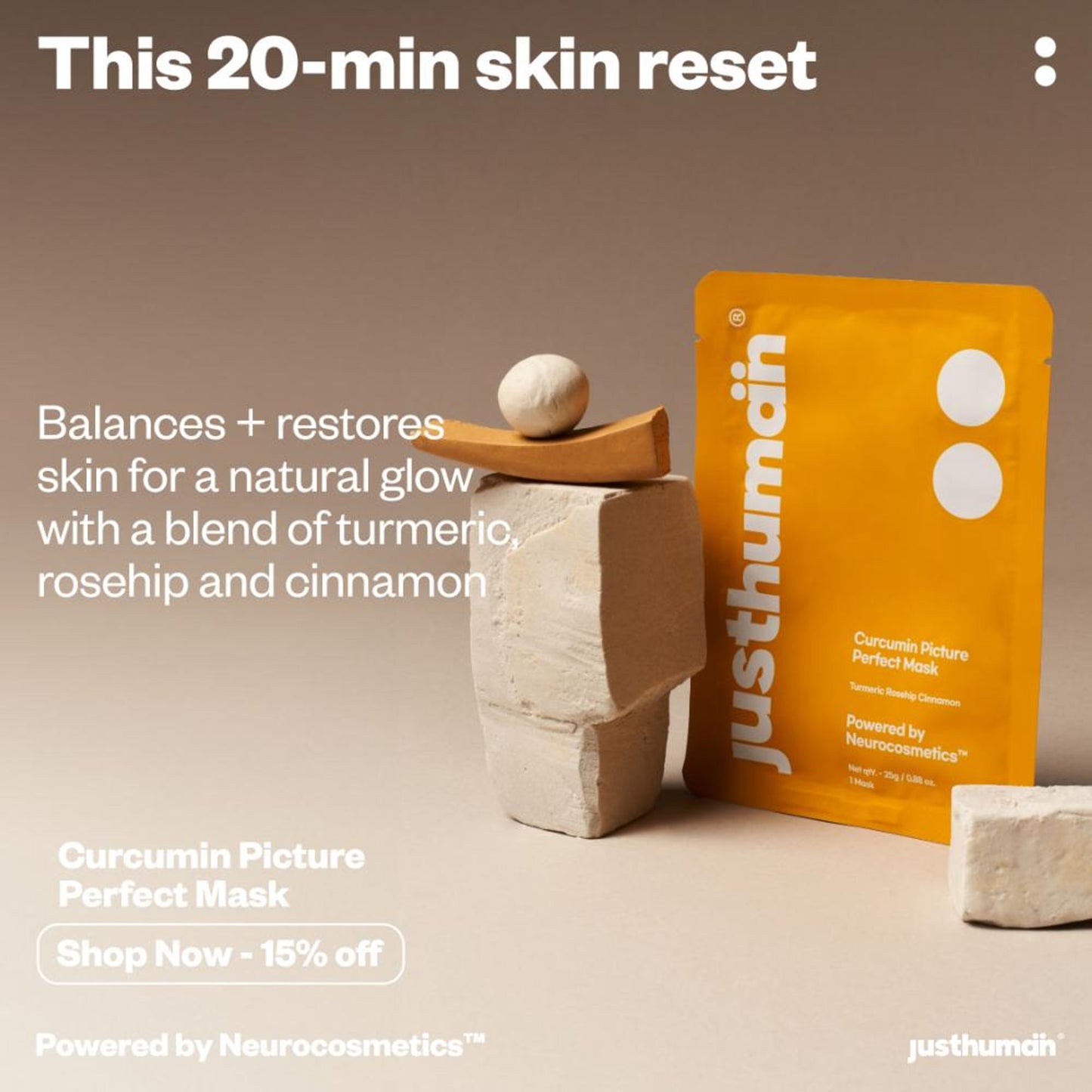 Just Human Curcumin Picture Perfect Face Mask