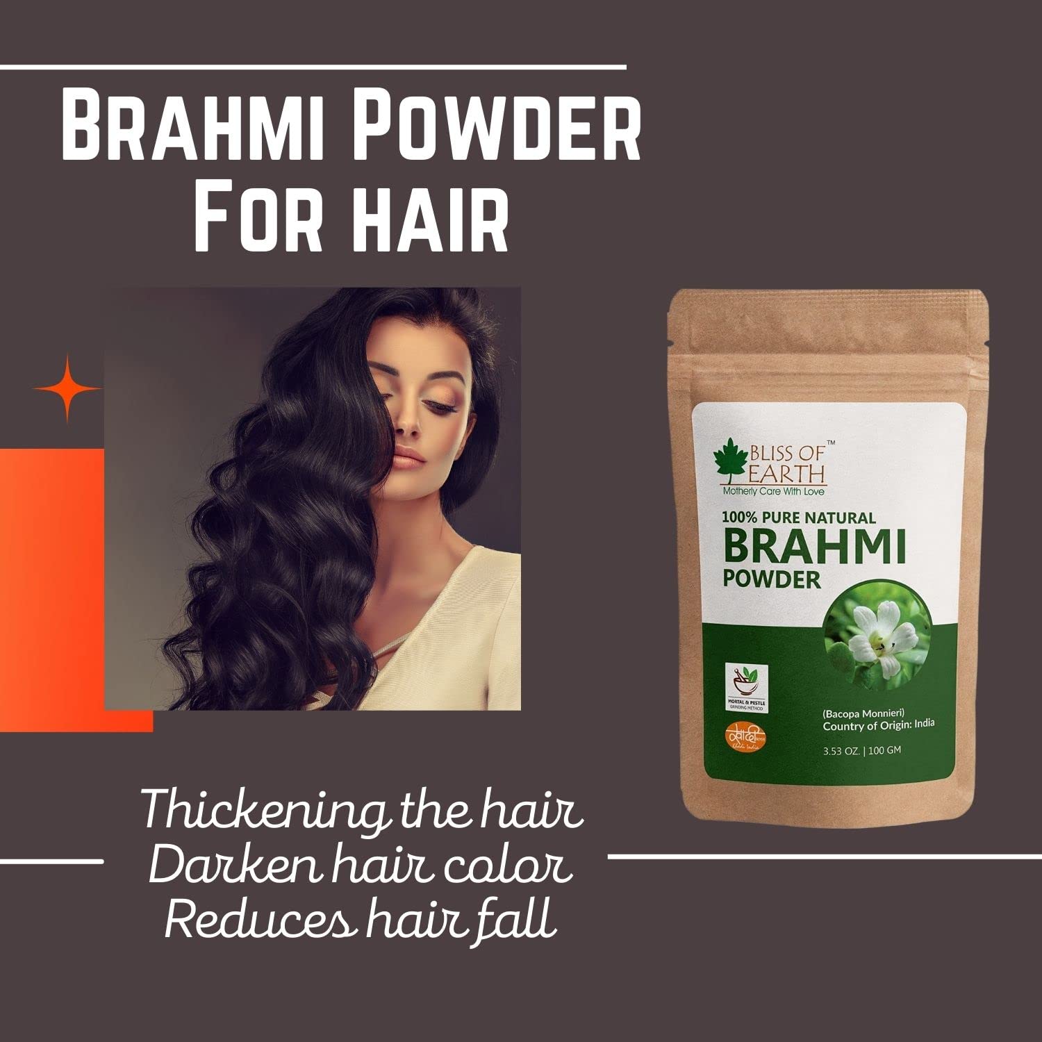 Bliss of Earth 100% Pure Natural Brahmi Powder - Indyancart