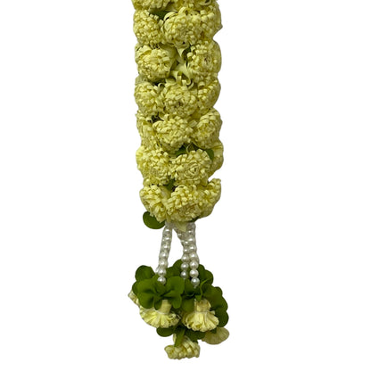 Light Yellow Hanging Artificial Flower Toran for Main Door Entrance, Reusable Thoran for Pooja Mandir, Living Room & Home Décor, Bandarwal for Festival Decoration (56x33 inch)