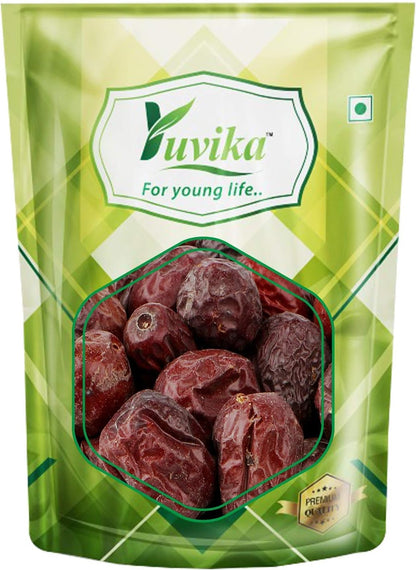 Yuvika Unnab Ber Red Ayurvedic product made from Zizyphus Sativa Gaetn, shown in a vibrant red herbal form.
