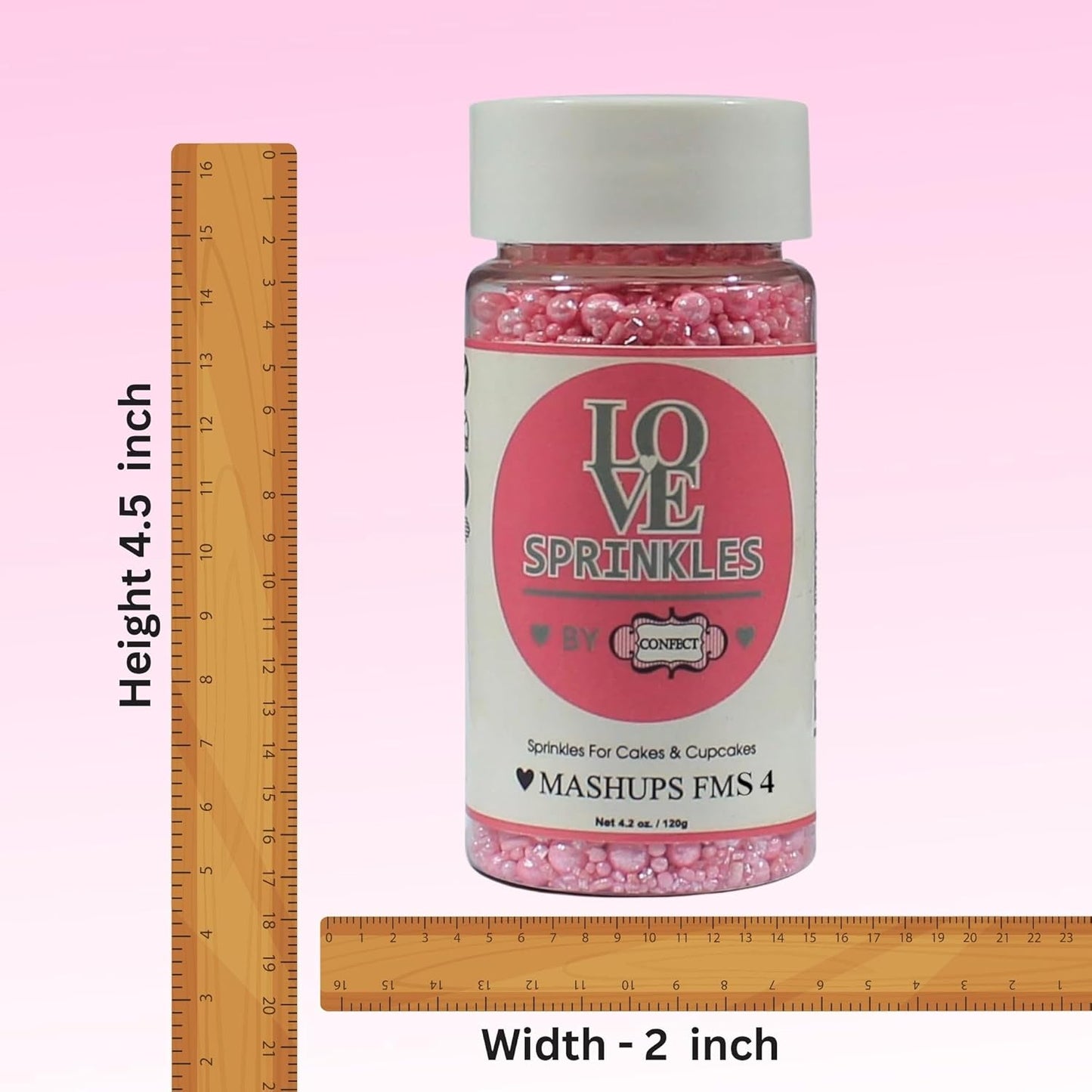 Confect Baby Pink | Sprinkles Bottle for Decoration Bottle