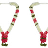 A Pair of Garland with Jasmin Buds Off White 5ft Long, Artificial Garland for Decoration,God Idol, Festivals, Home Decor, Varalakshmi, Diwali,Ugadi & Wedding