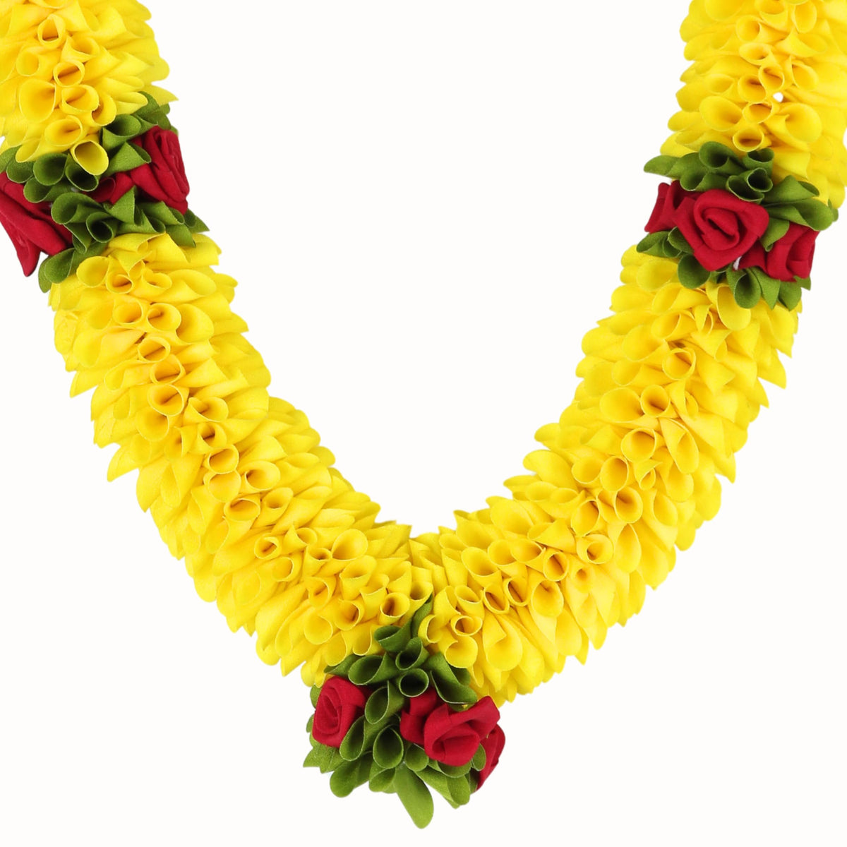 Handcrafted Artificial Flower Garland, 20 Inches Garland for Photo Frame, God Idol, Home Dcor, Ugadi, Sankranti, Varalakshmi, Diwali, Rakhi & Wedding (Pack of 2)