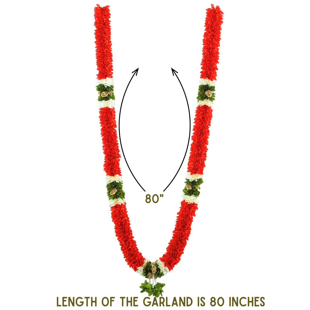 Garland for Photo Frame, 40 Inches Artificial Garland for Photo Frame, Garland for Decoration,God Idol, Festivals, Home Decor, Sankranti, Varalakshmi, Diwali & Wedding (Orange)