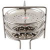 Jain Stainless Steel Idiyappam Stand (Small Size) with 3 Plates|Momos/Vegetable Steamer Utensil, Pack of 1 - Silver Color