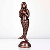 Niharika Collections Handmade Clay Terracotta Abstract Sculpture Matsya Kanya Idol for Gifts and Décor (Metallic Bronze)