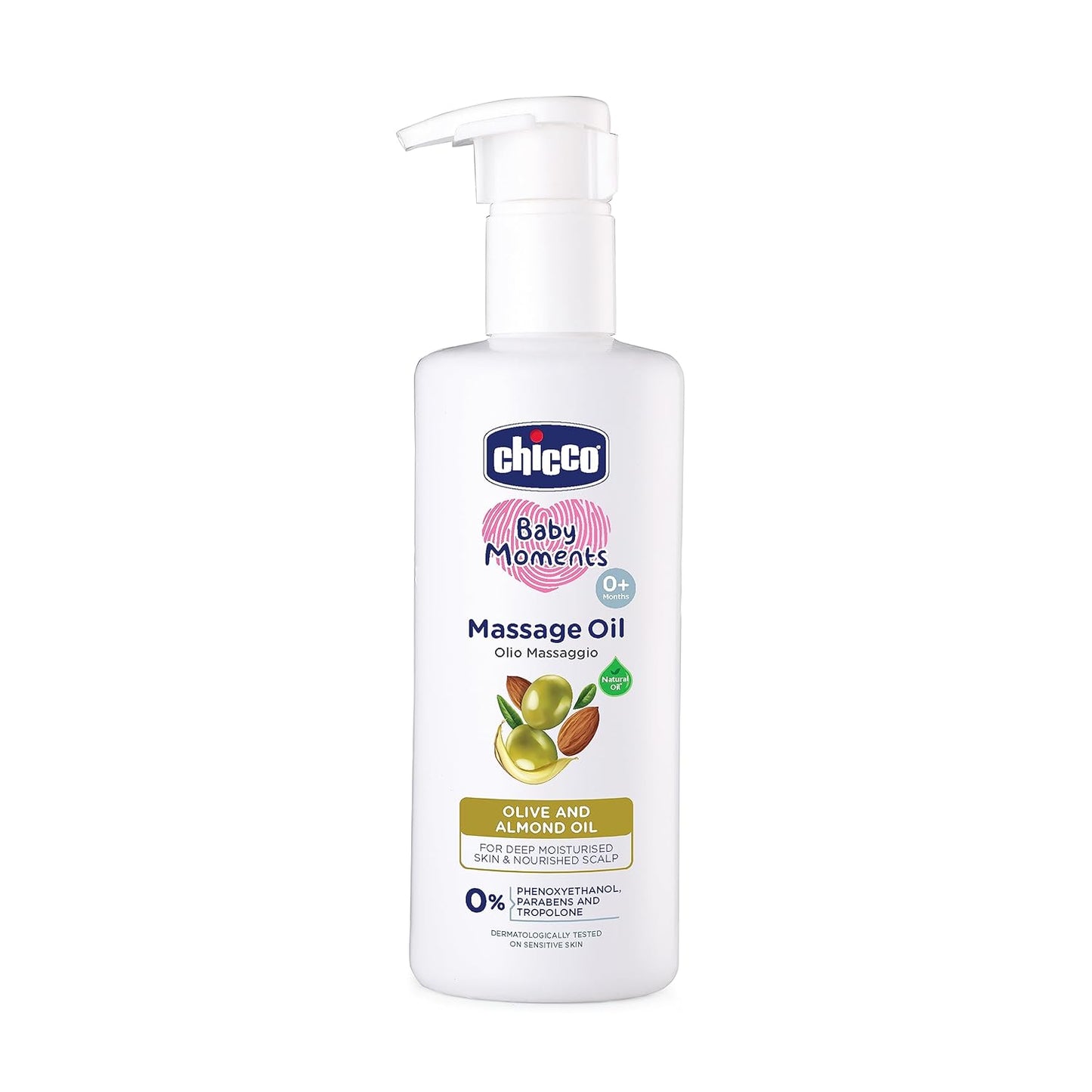 Chicco Baby Moments Massage Oil For Moisturised Skin, Nourished Hair & Scalp - Indyancart