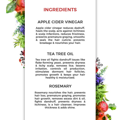The Organic Forest Apple Cider Vinegar, Tea Tree & Rosemary Shampoo - Indyancart