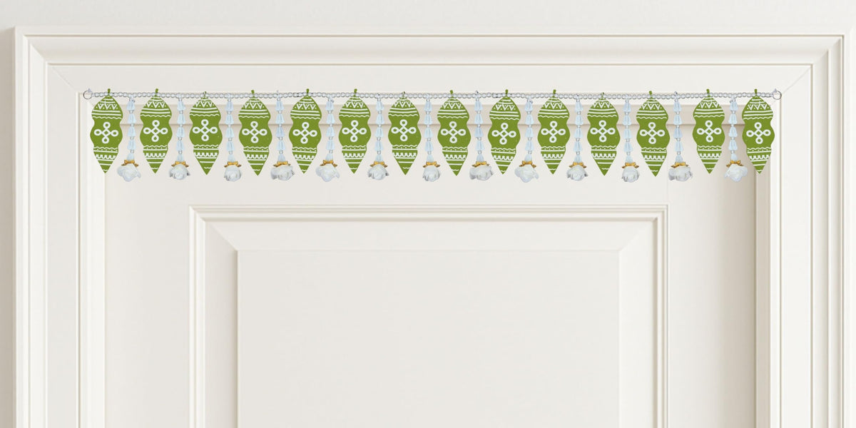Toran for Main Door Entrance, Handmade Mango Leaf Toran, Traditional Bandarwal for Festival, Pooja, Wedding & Home Decor, Artificial Doorway Leaf Hanging (42 x 5.5 Inches, Green)