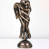 Niharika Collections Handmade Clay Terracotta Abstract Sculpture Loving Angels Idol for Gifts and Décor (Metallic Golden)