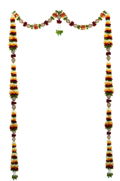 Toran for Main Door, Bandarwal for Festival, Pooja Mandir & Decoration, Handmade Traditional Flower Hanging for Door Entrance, Home & Office Decor (42 inches 72 inches)
