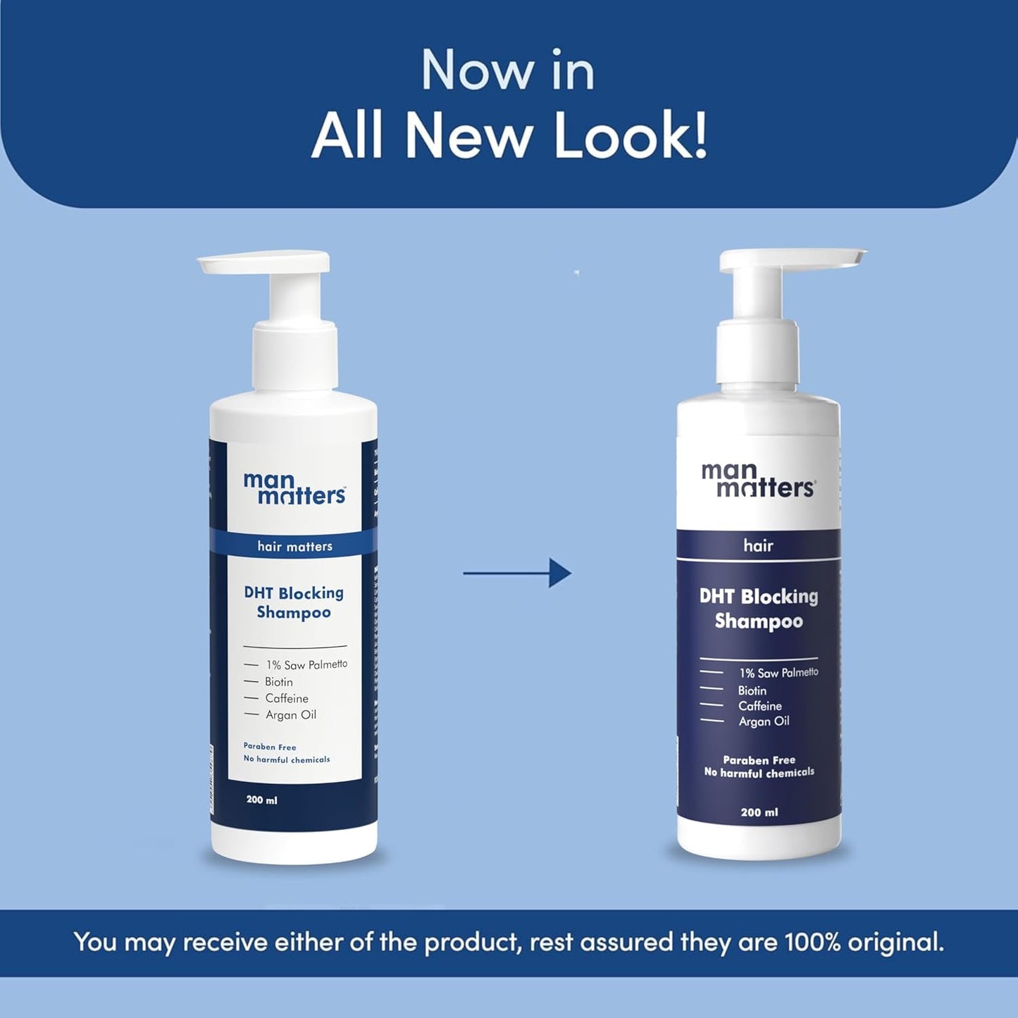 Man Matters Anti Hair Fall DHT Blocking Shampoo With Argan Oil, Biotin, Caffeine - Indyancart
