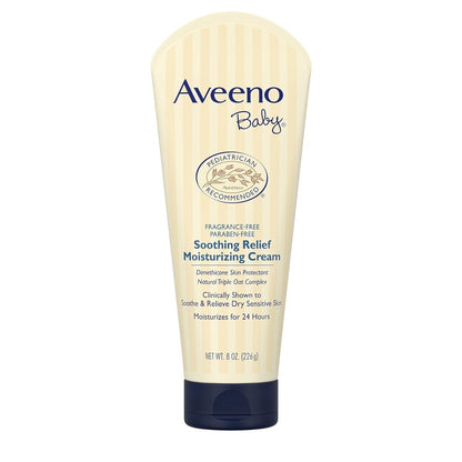 Aveeno Baby Soothing Relief Moisture Cream, 24-Hour Protection for Dry, Itchy or Sensitive Skin - Indyancart