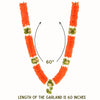 Garland for Photo Frame, 30 Inches Artificial Garland for Photo Frame, Garland for Decoration,God Idol, Festivals, Home Decor, Sankranti, Varalakshmi, Diwali & Wedding (Orange)