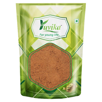 Yuvika Vijaysar Powder, Indian Kino Pterocarpus Marsupium, Ayurvedic herbal powder for health and wellness.