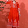 Dhiyona SN Women's Embroidered Pure Cotton A-Line Kurta & Trousers Sets