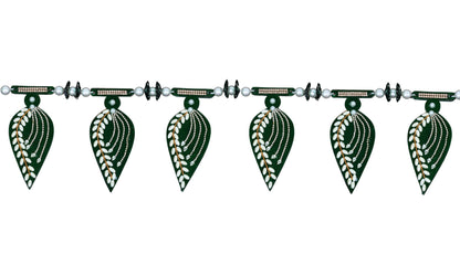 Toran for Main Door Entrance, Handmade Mango Leaf Toran, Traditional Bandarwal for Festival, Pooja, Wedding & Home Decor, Doorway Decorative Hanging (42 x 6 Inches, Green)