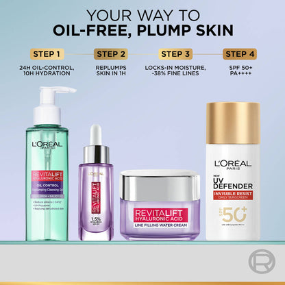 L'Oreal Paris Revitalift Hyaluronic Acid Oil Control Replumping Cleansing Gel