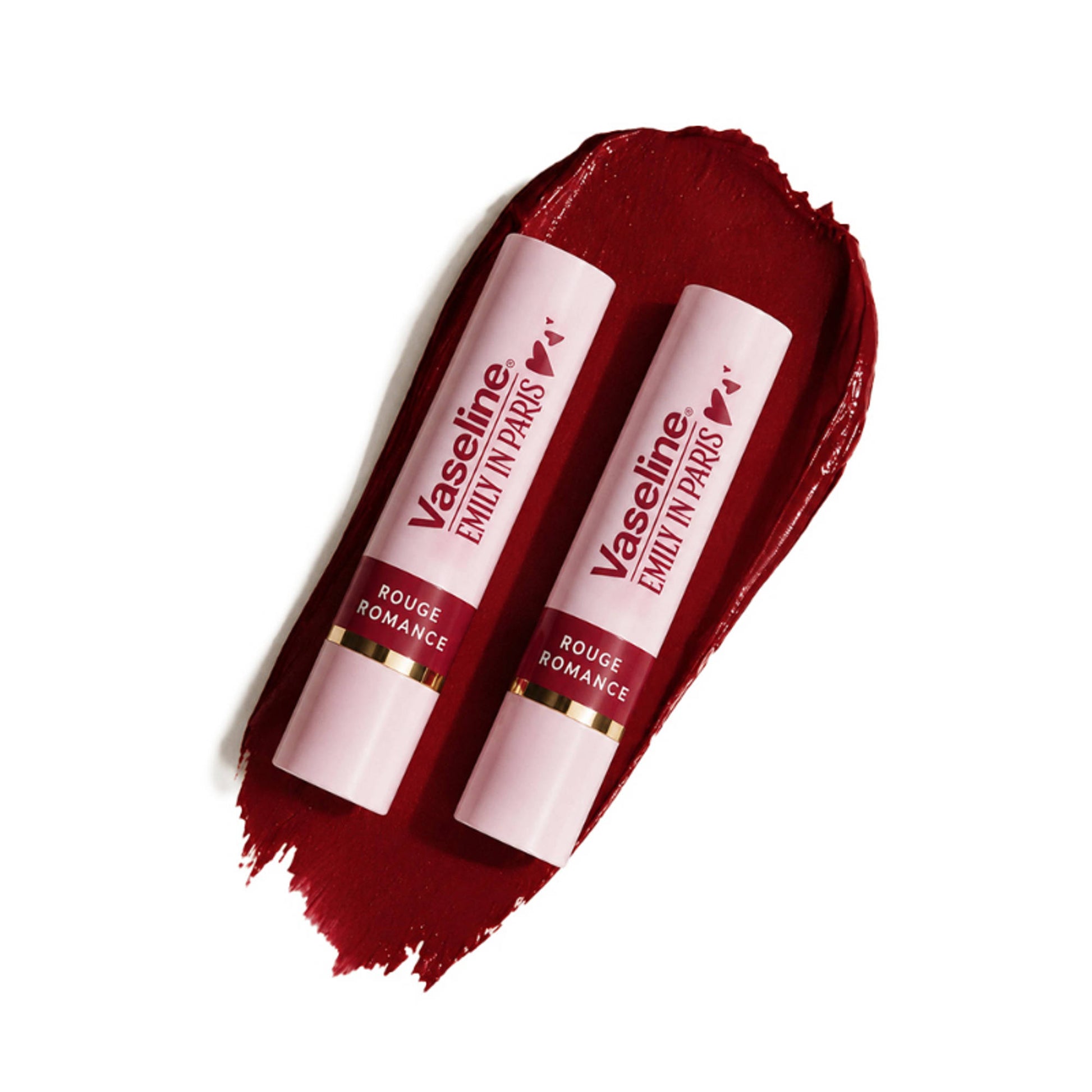 Vaseline Rouge Romance Emily In Paris Limited Edition Red Tinted Lip Balm Stick - Pack Of 2
