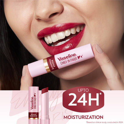 Vaseline Rouge Romance Emily In Paris Limited Edition Red Tinted Lip Balm Stick - Pack Of 2